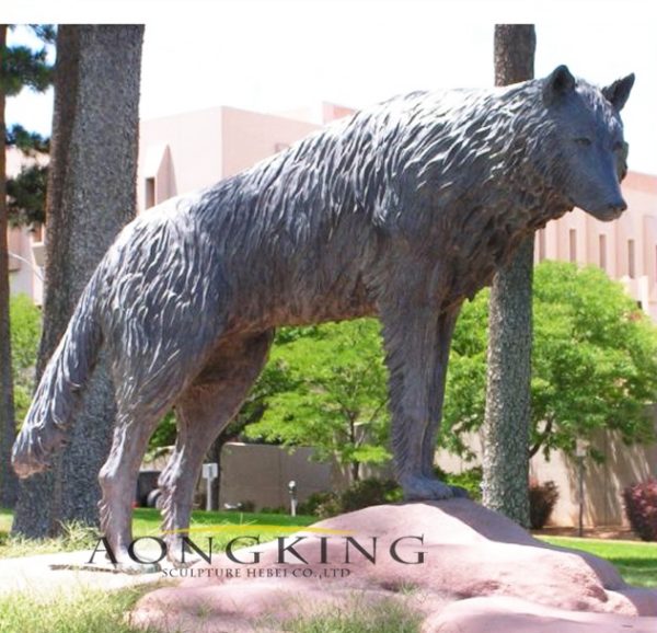 Wolf figurine statue | metal art decorate|bronze animal statue