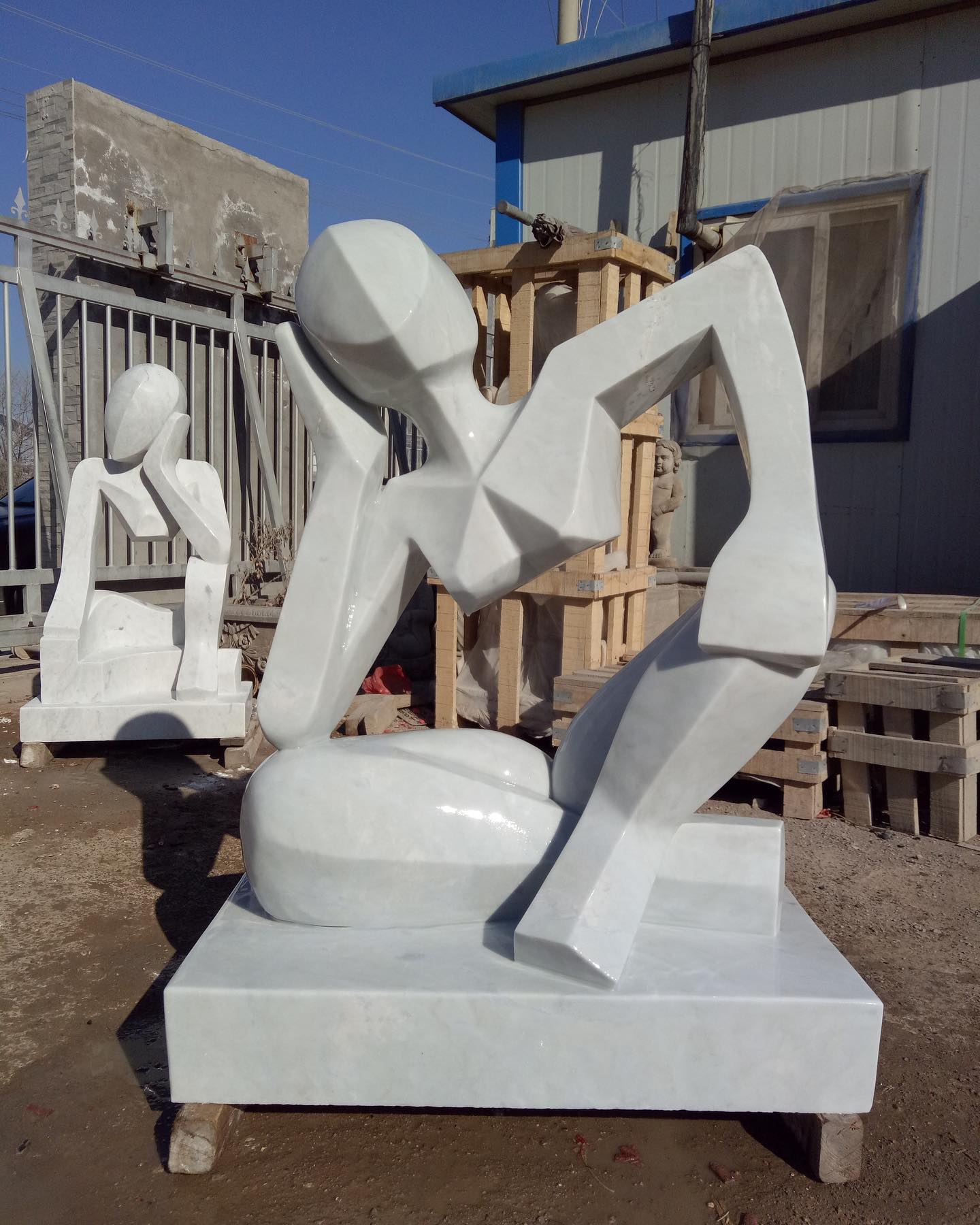 Modern Garden Concrete Sculpture