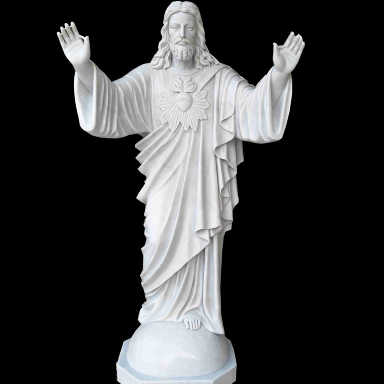 marble sacred heart of jesus statues | AongKing Sculpture