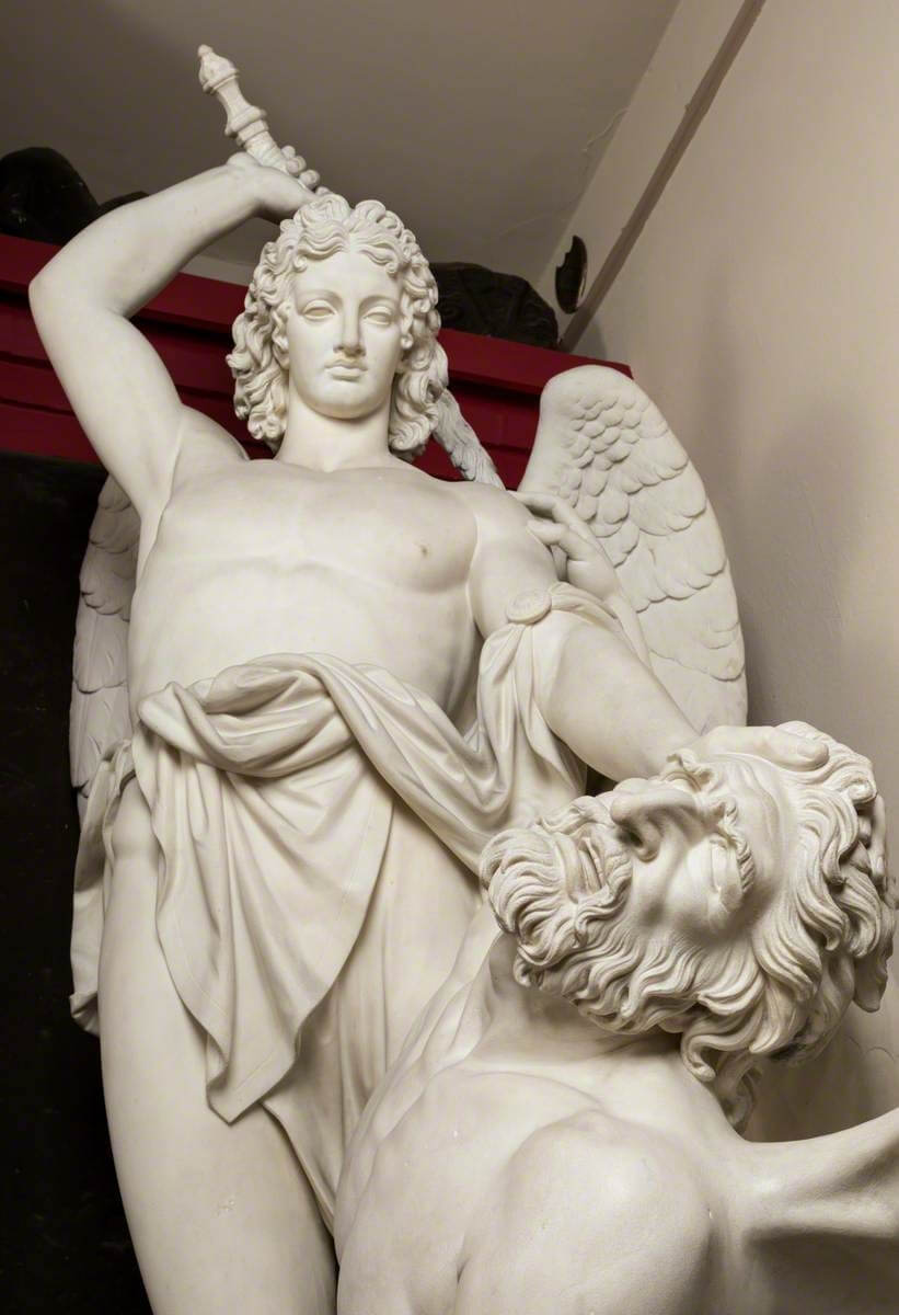 marble Saint Michael Overcoming Satan